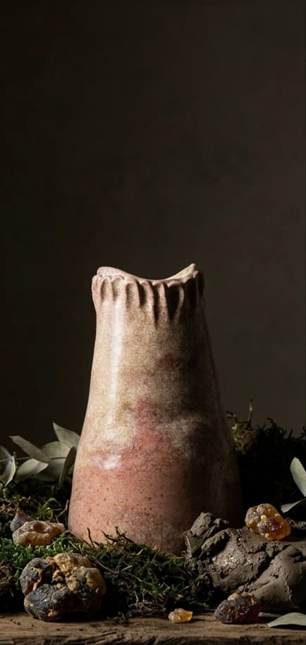 Ručne modelovaná keramická váza "Terra" v organickom štýle – Terakotová a béžová